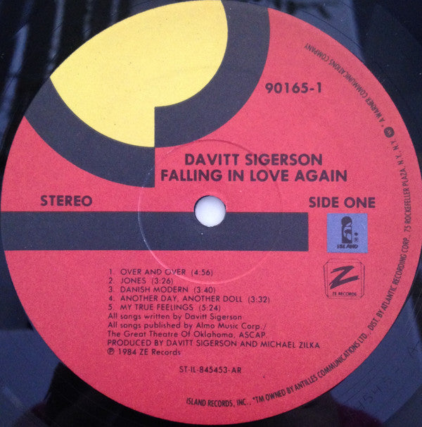Davitt Sigerson : Falling In Love Again (LP, Album, All)