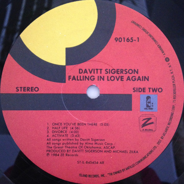 Davitt Sigerson : Falling In Love Again (LP, Album, All)
