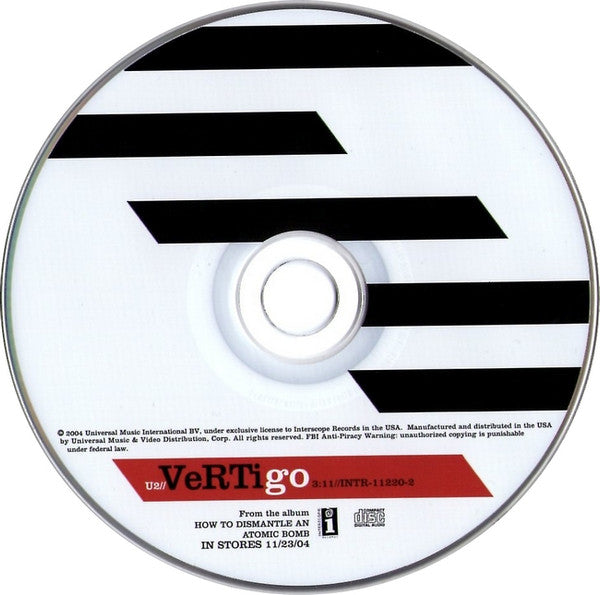 U2 : Vertigo (CD, Single, Promo)