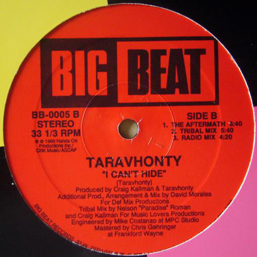 Taravhonty : I Can't Hide (12")