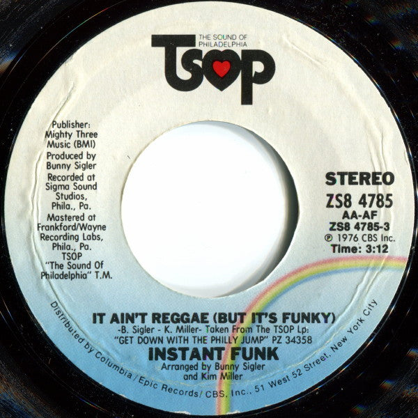 Instant Funk : It Ain't Reggae (But It's Funky) (7", Single, Styrene)