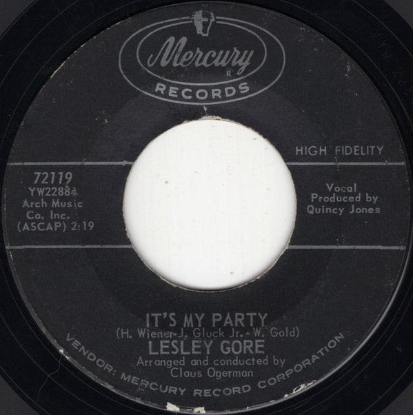 Lesley Gore : It's My Party (7", Single, Styrene)