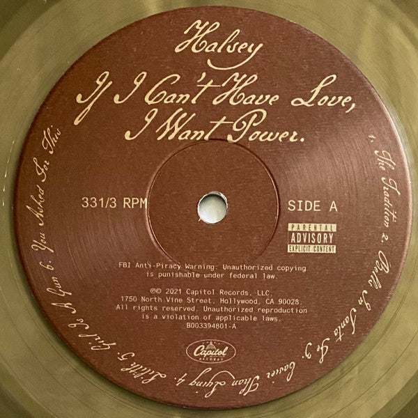 Halsey : If I Can't Have Love, I Want Power (LP, Album, Gre)