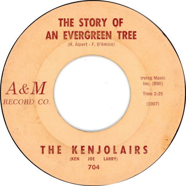 The Kenjolairs : The Story Of An Evergreen Tree / Little White Lies (7", Single, Mono, Styrene)