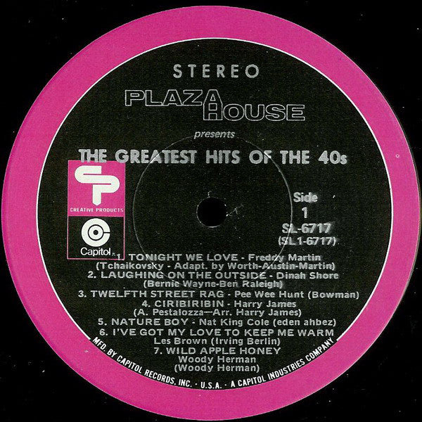 Various : Plaza House Presents The Greatest Hits Of The 40s (LP, Comp, Ltd)