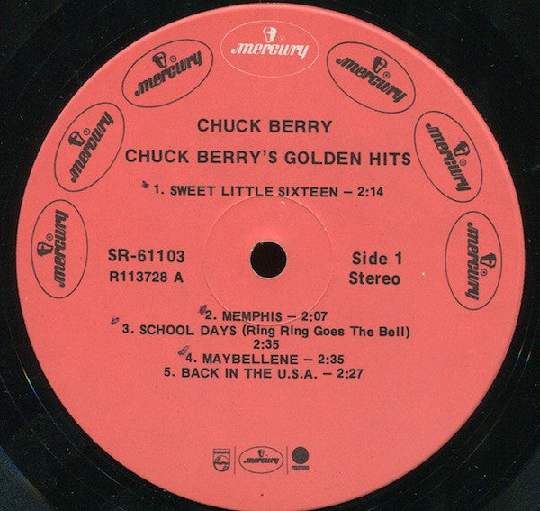Chuck Berry : Chuck Berry's Golden Hits (LP, Album, Club, RE, RCA)