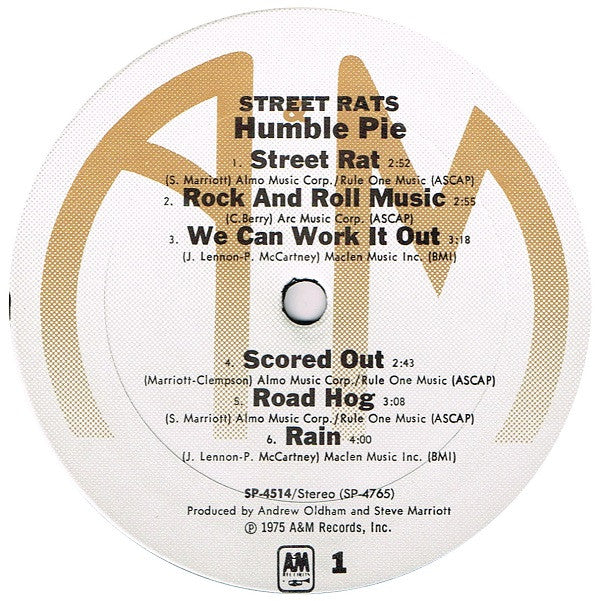 Humble Pie : Street Rats (LP, Album)