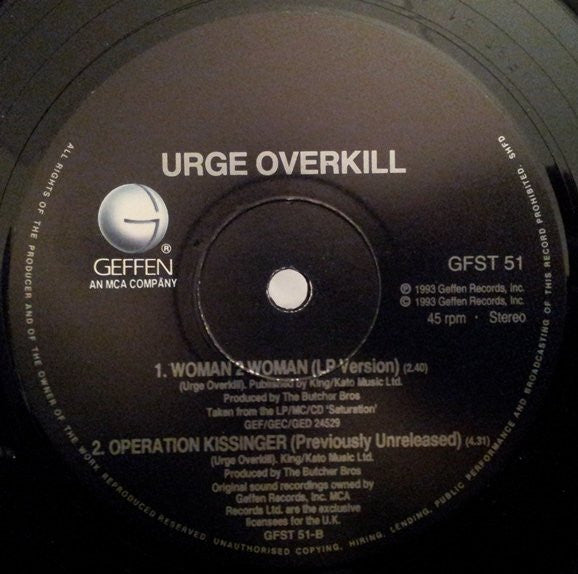 Urge Overkill : Sister Havana (12")