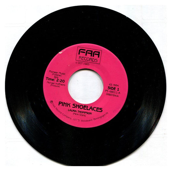 Laura Thompson (10) : Pink Shoelaces  (7")