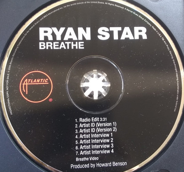 Ryan Star : Breathe (CD, Single, Promo)