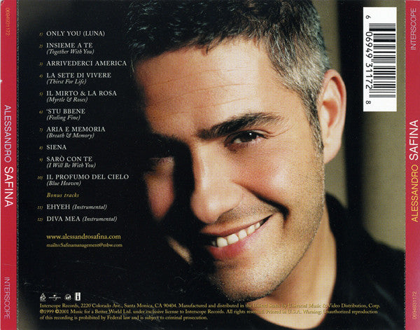 Alessandro Safina : Alessandro Safina (CD, Album)