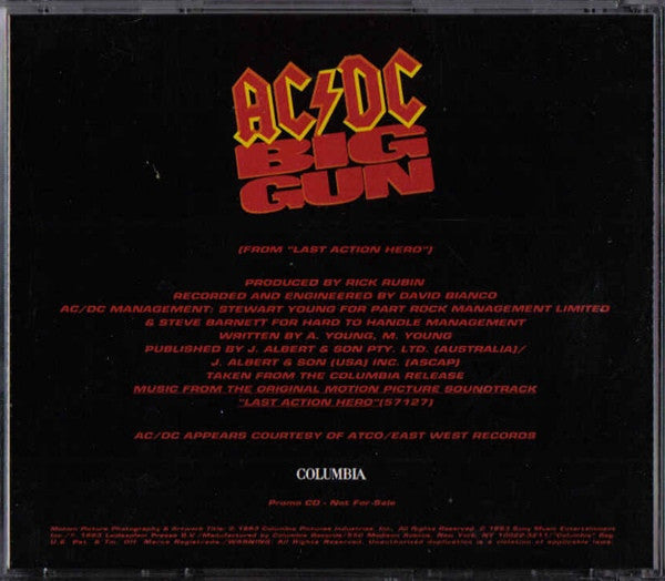 AC/DC : Big Gun (CD, Single, Promo)