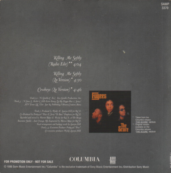 Fugees : Killing Me Softly (CD, Single, Promo)