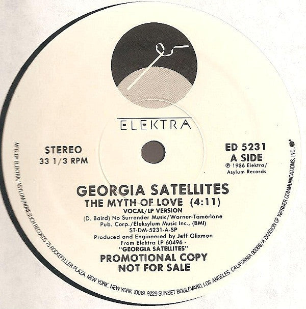 The Georgia Satellites : The Myth Of Love (12", Single, Promo)
