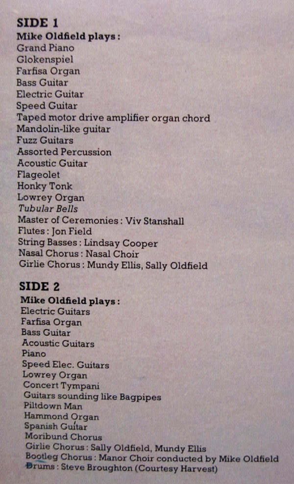 Mike Oldfield : Tubular Bells (LP, Album, RE)