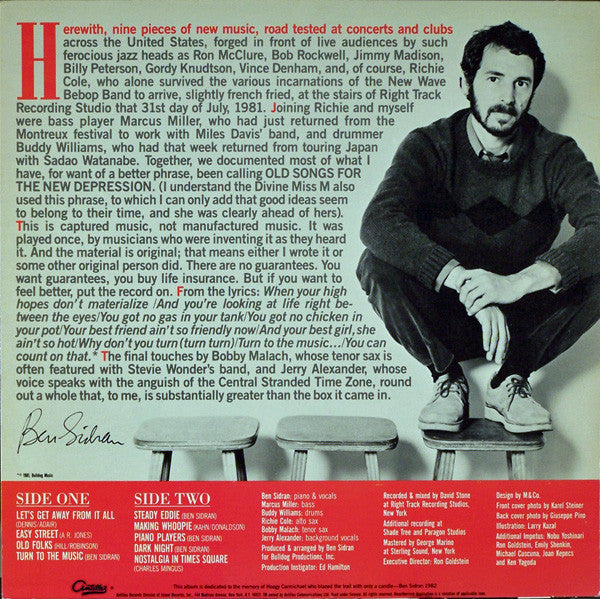 Ben Sidran : Old Songs For The New Depression (LP, Album, Hau)