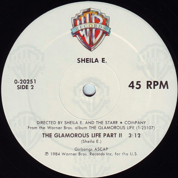 Sheila E. : The Glamorous Life (12", Maxi, All)