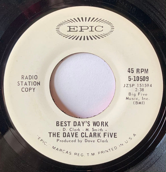 The Dave Clark Five : If Somebody Loves You / Best Day's Work (7", Single, Mono, Promo, San)