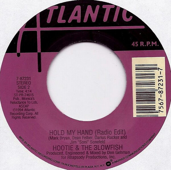 Hootie & The Blowfish : Let Her Cry / Hold My Hand  (7", Single, Spe)