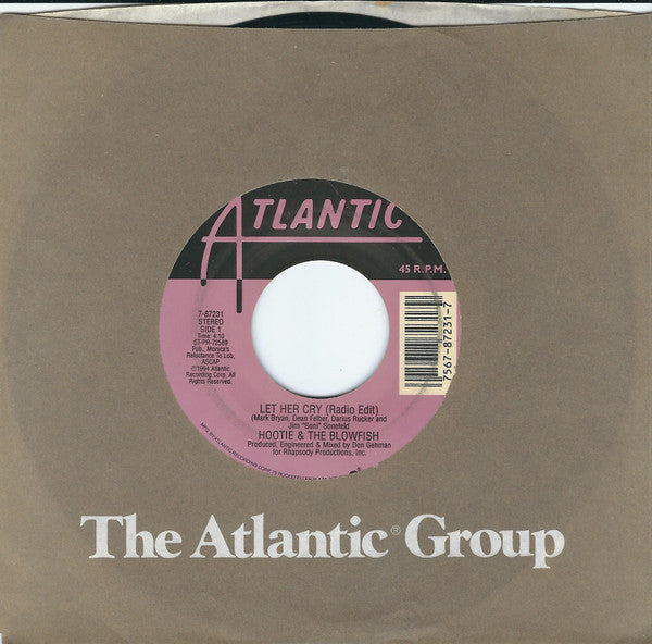 Hootie & The Blowfish : Let Her Cry / Hold My Hand  (7", Single, Spe)