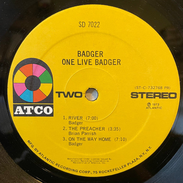 Badger (5) : One Live Badger (LP, Album, Club, Pre)