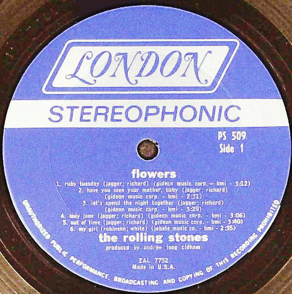The Rolling Stones : Flowers (LP, Comp, Lab)