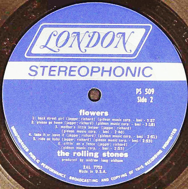 The Rolling Stones : Flowers (LP, Comp, Lab)