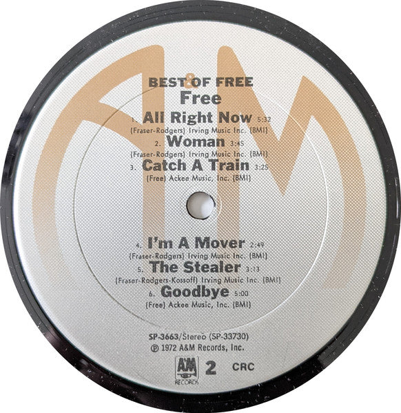 Free : Best Of Free (LP, Comp, Club, RE, Car)