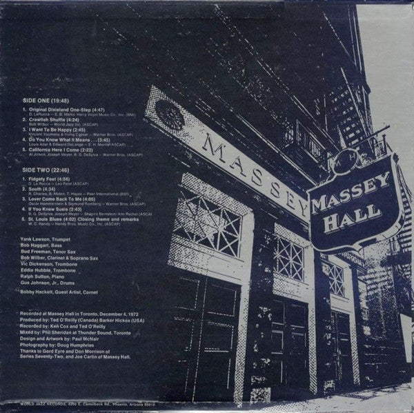 The World's Greatest JazzBand Of Yank Lawson & Bob Haggart Special Guest Bobby Hackett With Vic Dickenson, Bud Freeman, Eddie Hubble, Gus Johnson, Ralph Sutton (2) And Bob Wilber : In Concert: Vol. 1 - Massey Hall (LP, Album, RE)