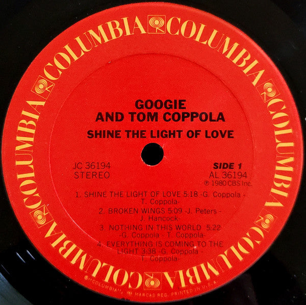 Googie Coppola And Tom Coppola : Shine The Light Of Love (LP, Album)