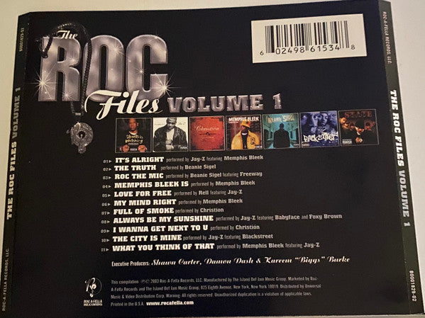 Various : Roc-A-Fella Records Presents The Roc Files Vol.1 (CD, Comp)