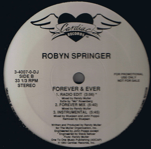 Robyn Springer : Forever & Ever (12", Promo)