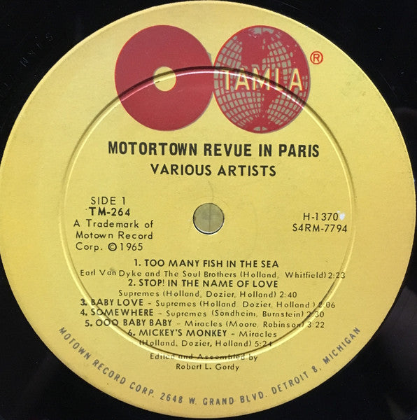 Various : Motortown Revue In Paris (LP)