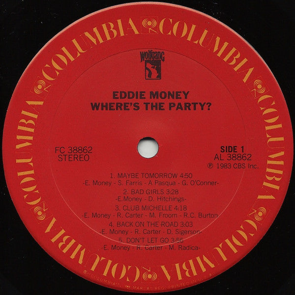 Eddie Money : Where's The Party? (LP, Album)