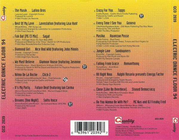 Various : Electric Dance Floor 94 (CD, Comp)