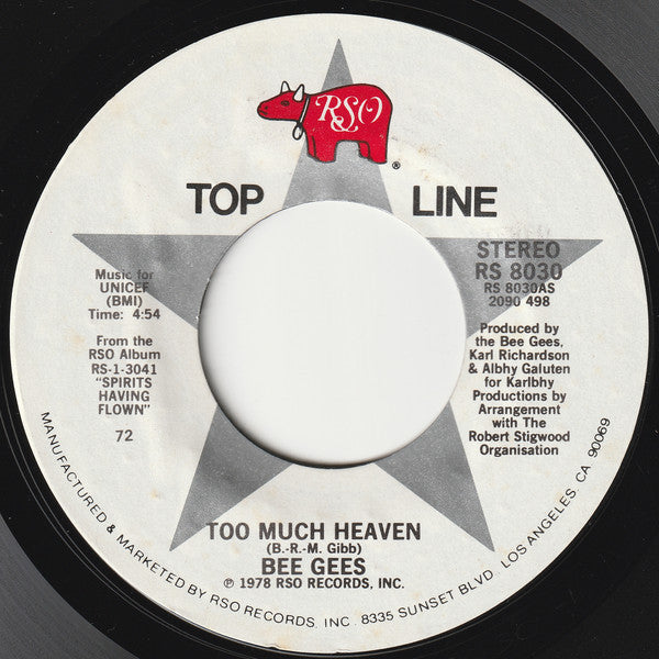 Bee Gees : Too Much Heaven / Rest Your Love On Me (7", Single, RE)