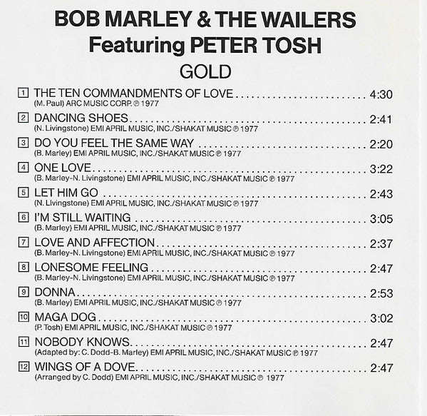 Bob Marley & The Wailers Featuring Peter Tosh : Bob Marley & The Wailers (CD, Comp)