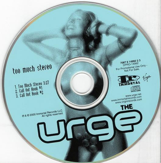 The Urge : Too Much Stereo (CD, Single, Promo)