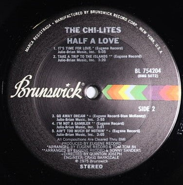 The Chi-Lites : Half A Love (LP, Album)