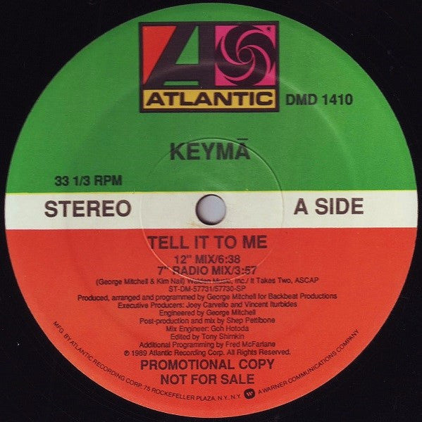 Keymā* : Tell It To Me (12", Promo)