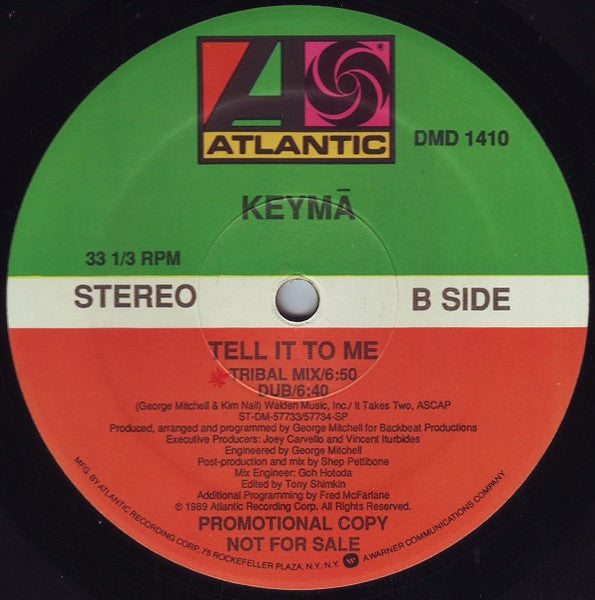 Keymā* : Tell It To Me (12", Promo)