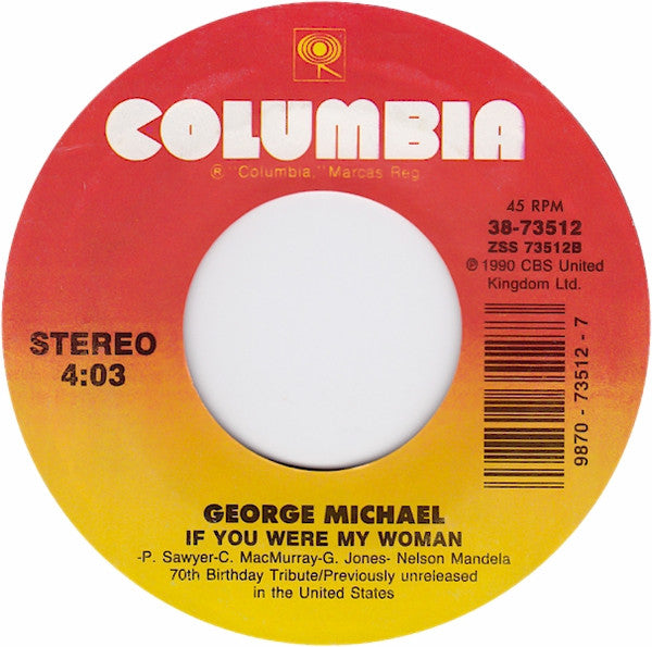 George Michael : Praying For Time (7", Single, Styrene, Car)