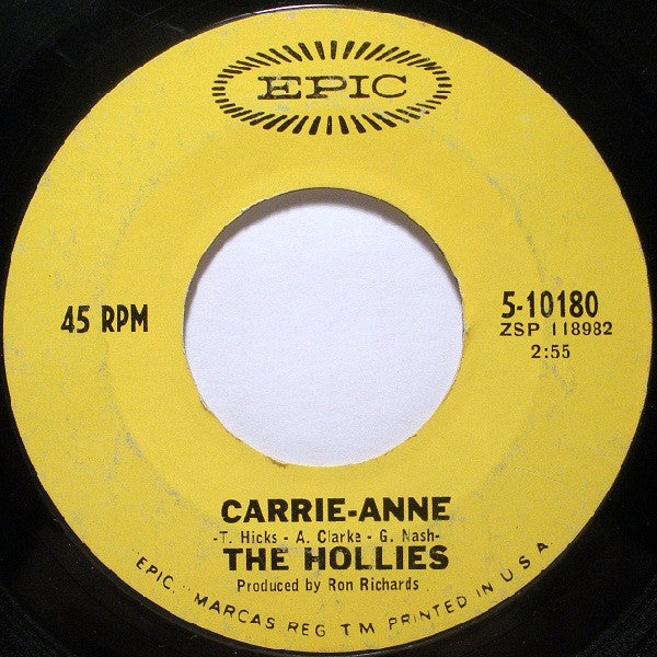 The Hollies : Carrie-Anne (7", Single)