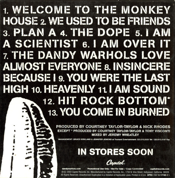 The Dandy Warhols : Welcome To The Monkey House (CD, Advance, Album, Copy Prot., Promo)