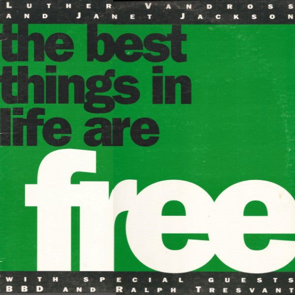 Luther Vandross & Janet Jackson With Special Guests BBD* And Ralph Tresvant : The Best Things In Life Are Free (12", Promo)