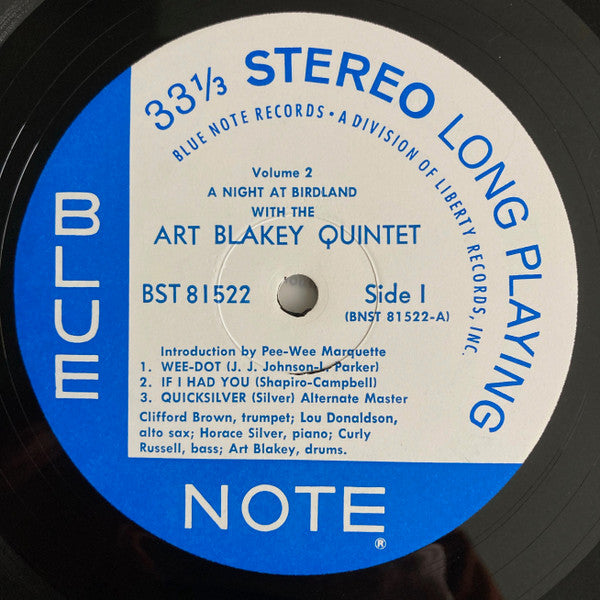 Art Blakey Quintet : A Night At Birdland Volume 2 (LP, Comp, RE, Lib)
