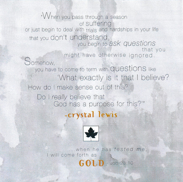 Crystal Lewis : Not The Same (CD, Single, Promo)