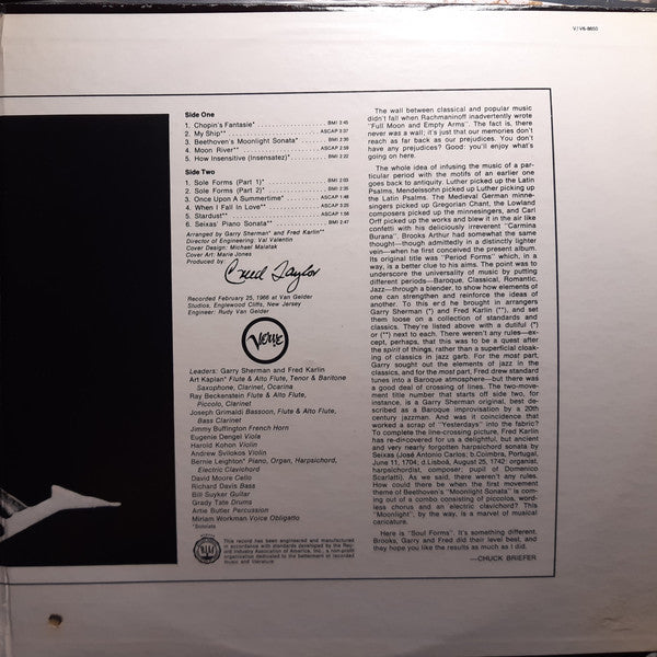 The Brooks Arthur Ensemble : Sole Forms (LP, Album, Mono, Gat)