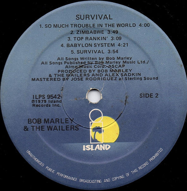 Bob Marley & The Wailers : Survival (LP, Album)