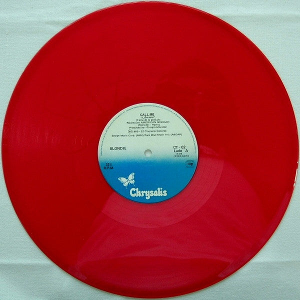 Blondie & Giorgio Moroder : Call Me (12", Single, Red)